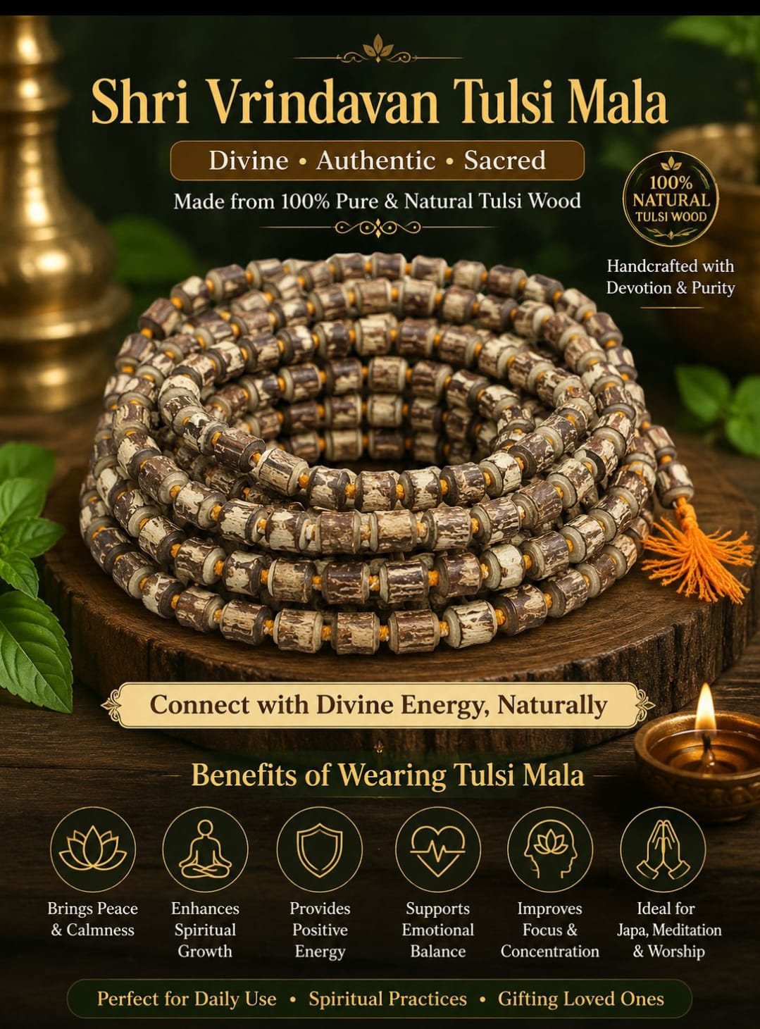 Tulsi Japa Mala from Vrindavan