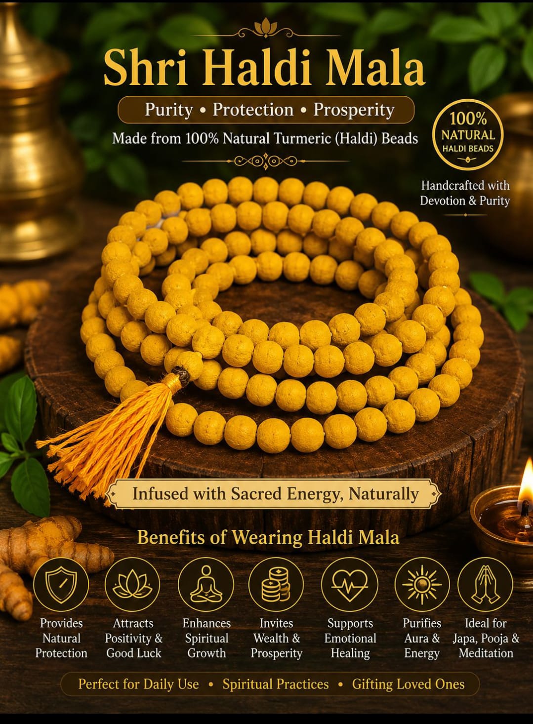 Haldi Turmeric Prayer Mala